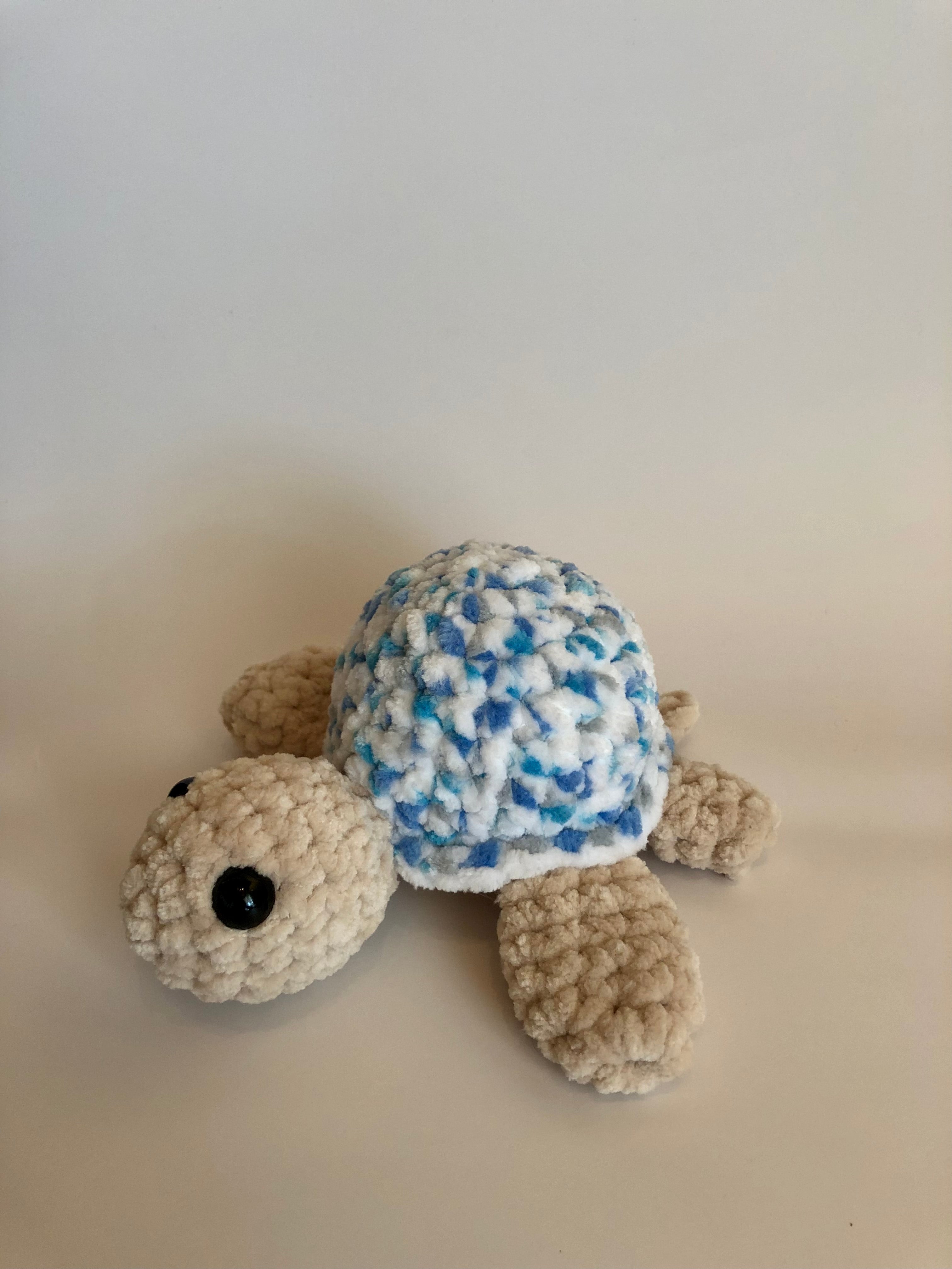 Schildkröte weiss/grau/blau